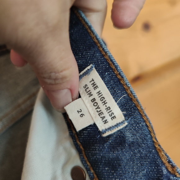 Madewell 💜 High Rise Slim Boyfriend Jeans Boyjean Paint Spatter Whisker 26 X30" - Picture 4 of 12